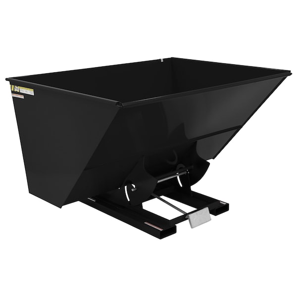 Vestil Light Duty Self-Dump Hopper 3 Cubic Yard 2000 lb Black Semi Gloss D-300-LD-BLK-SG - main